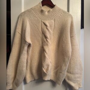 Micaela Greg Knit Alpaca Sweater in cream